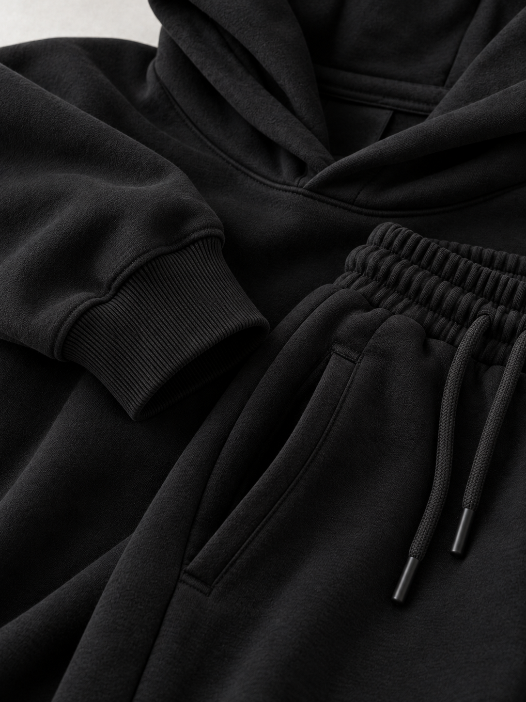 Women's Oversized Hoodie & Jogger Set – Black | SOLI