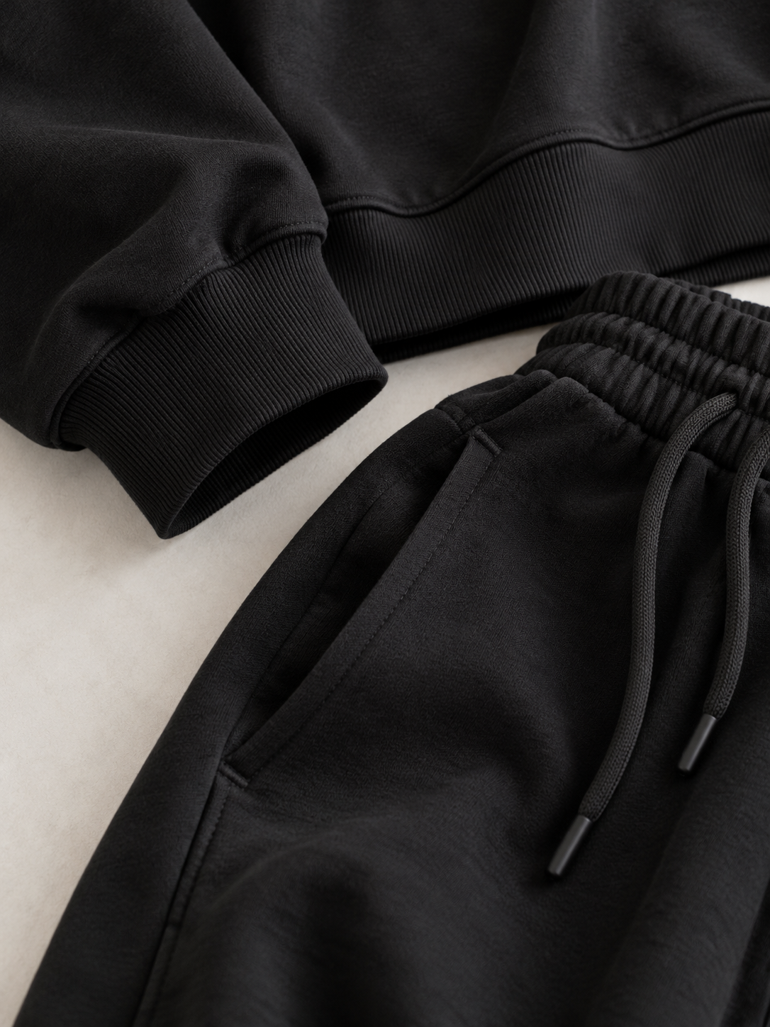 Women's Oversized Hoodie & Jogger Set – Black | SOLI