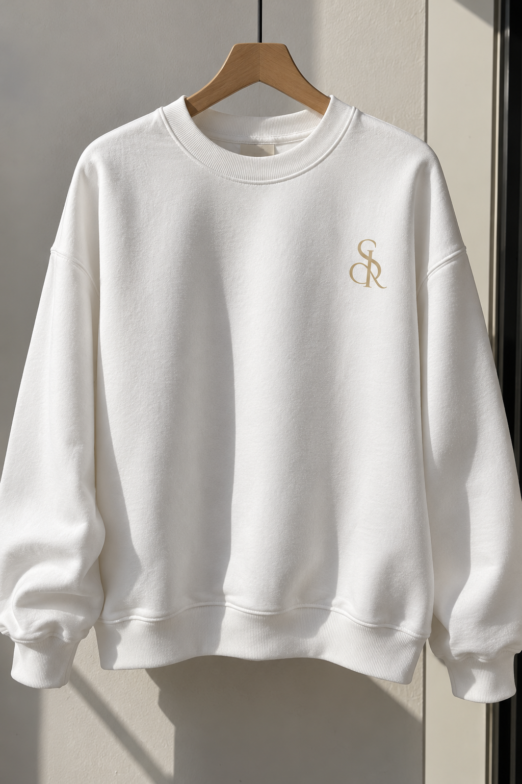 Women's Oversized White Sweatshirt | KHAMI-CO