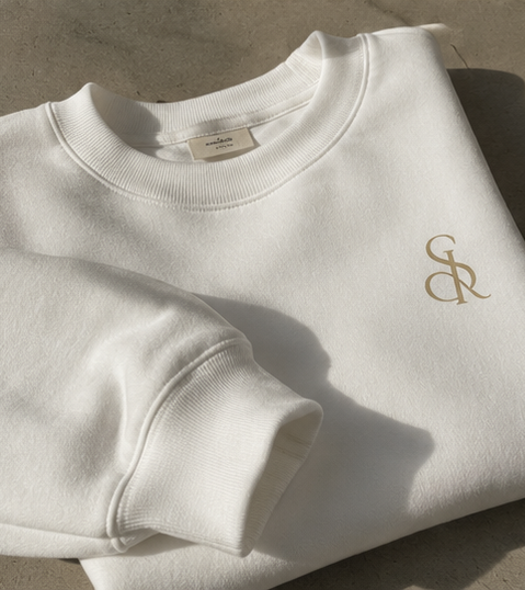 Women's Oversized White Sweatshirt | KHAMI-CO