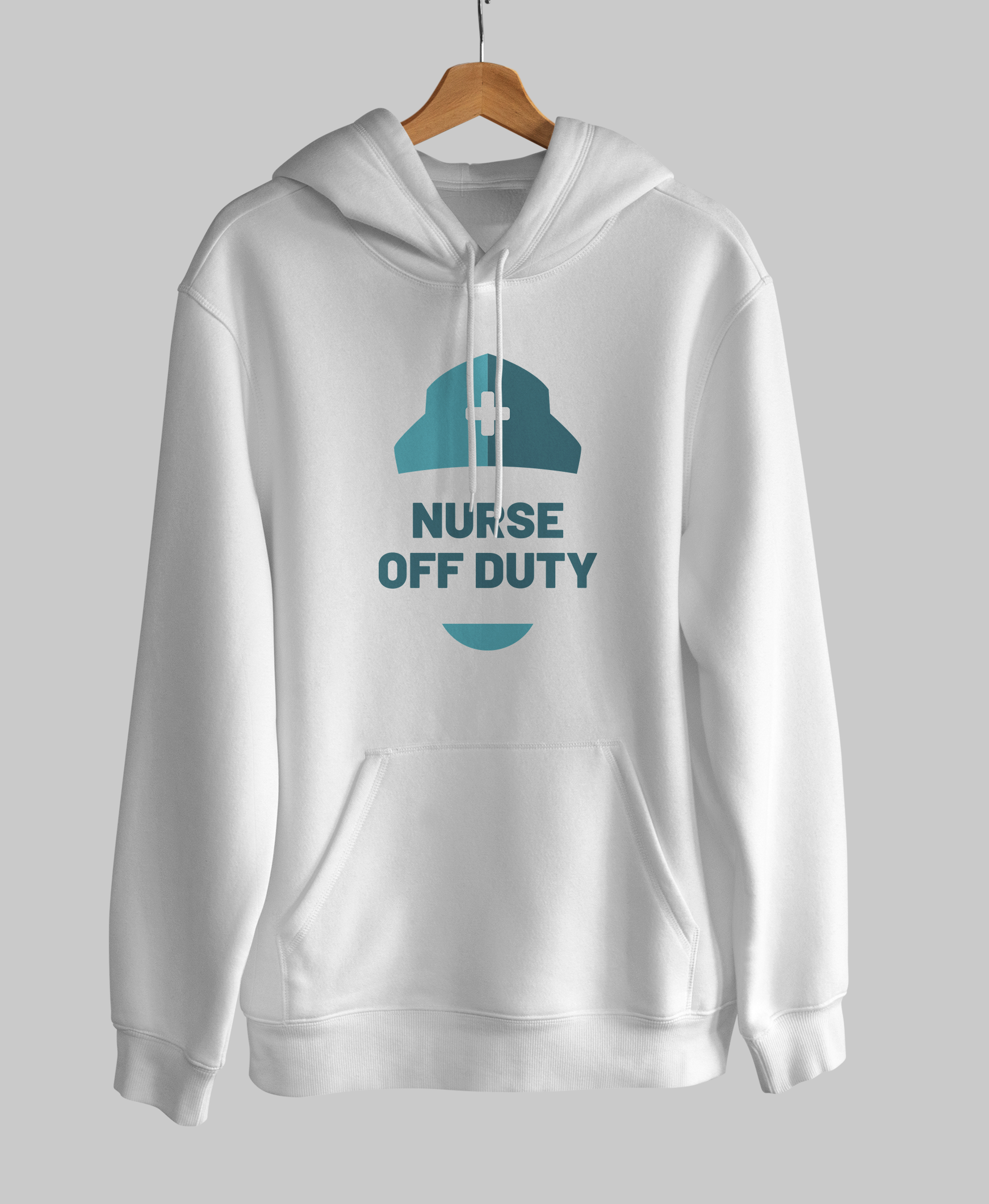 Pure Cotton Hoodie with 'Nurse Off Duty' Print – A Cozy Tribute for Our Nurses