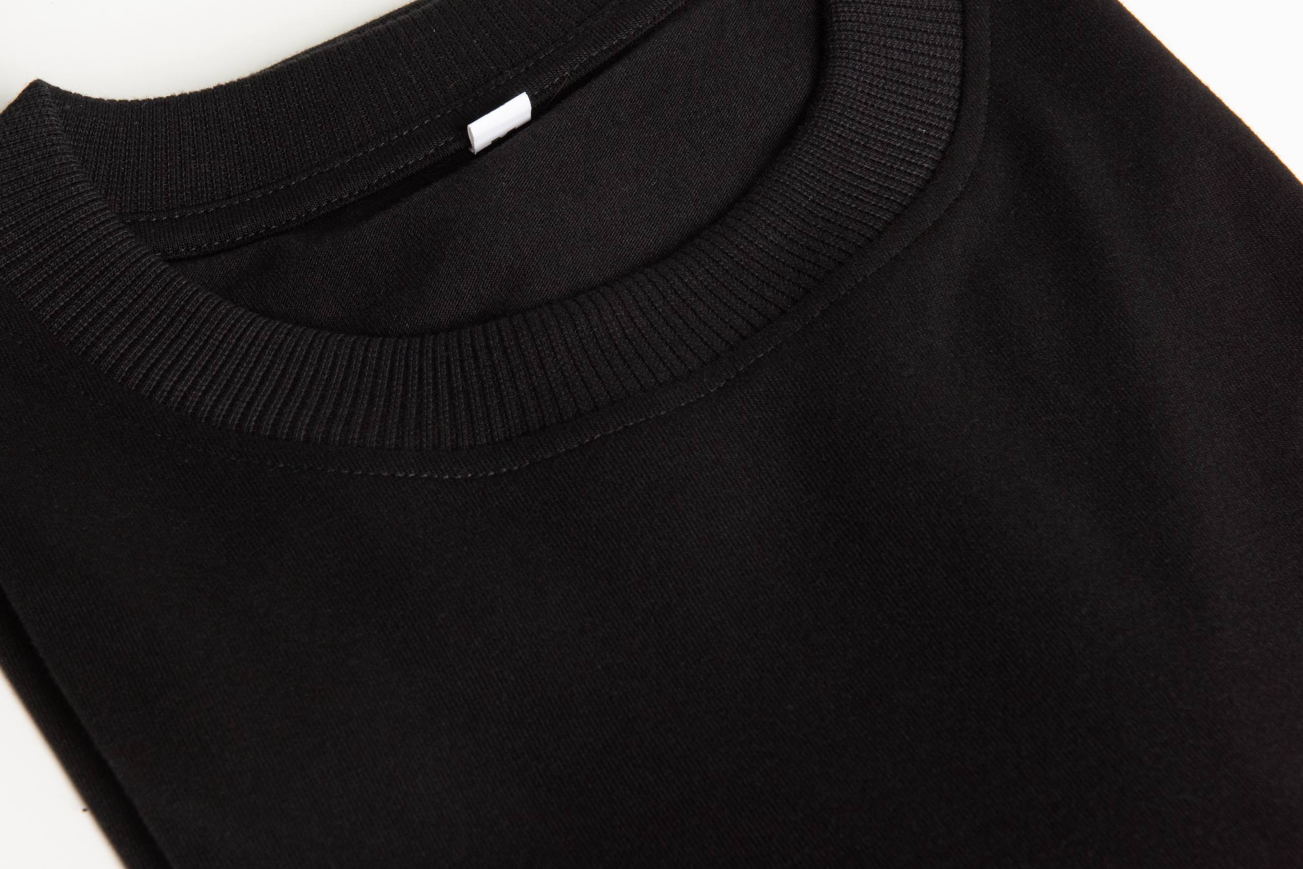 Premium Black Plain Oversize T-Shirt in Dubai, UAE Local Made - Easy tear-off label for rebranding