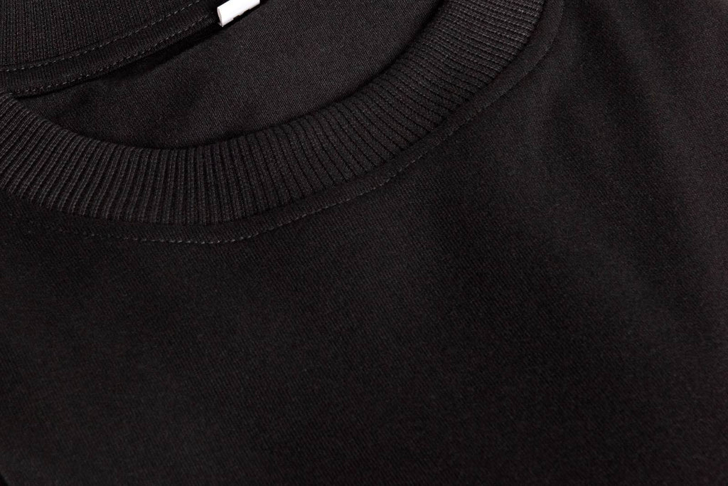 Premium Black Plain Oversize T-Shirt in Dubai, UAE Local Made - Easy tear-off label for rebranding